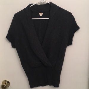 Dark gray JCrew short sleeve sweater